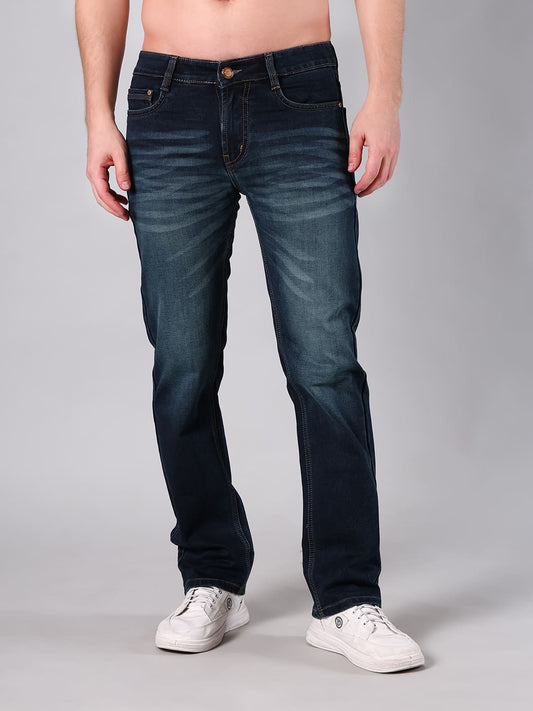 Men’s Dark Blue Cotton by Cotton Denim Comfort Fit Jeans