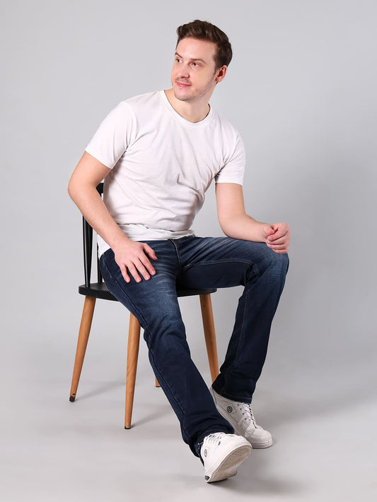 Men’s Dark Indigo Cotton by Cotton Denim Comfort Fit Jeans