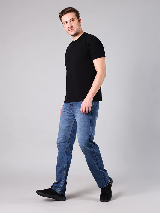 Men’s Ice Blue Cotton by Cotton Denim Comfort Fit Jeans
